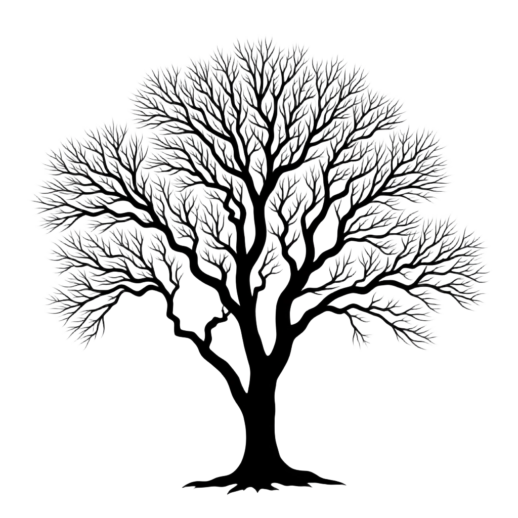 Monochrome Tree Illustration